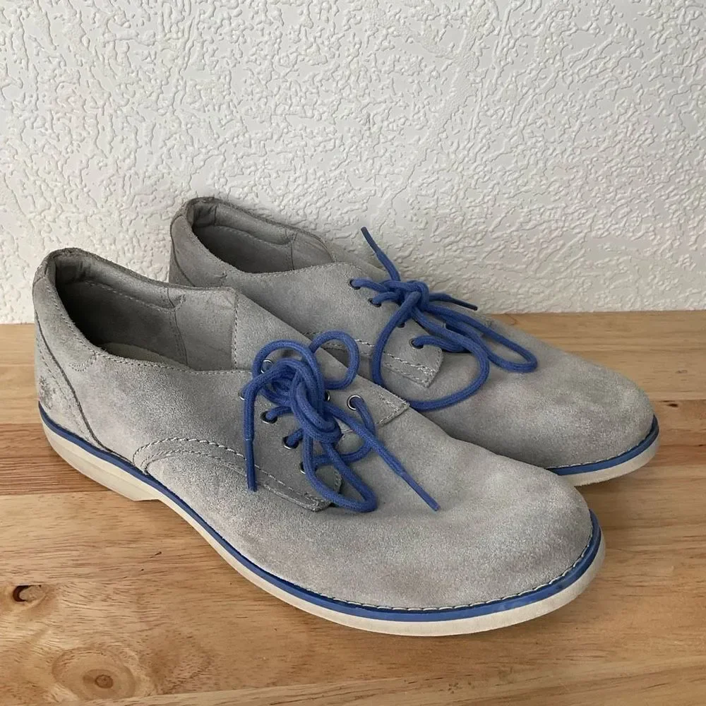 TIMBERLAND women’s 7,5‎ Oxford Derby shoes 8924A Earthkeepers CLASSIC gray suede - Picture 2 of 15